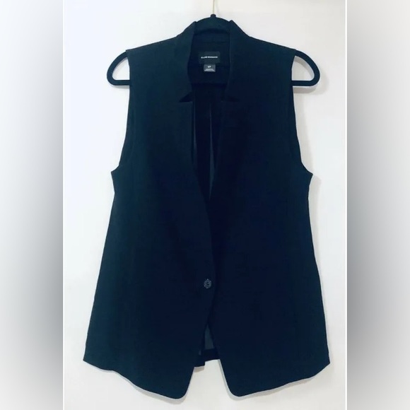 Club Monaco Black Zoela Tuxedo Vest with Sheer Back - XS - Picture 8 of 11